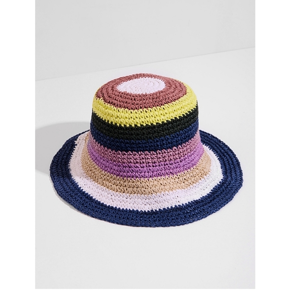 Hat Attack Accessories - NWT Hat Attack Remy Multi Bucket in Navy Stripe